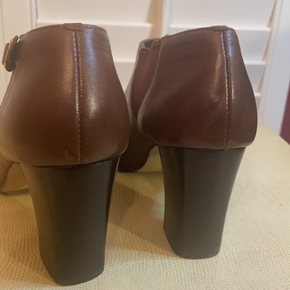 Bruno Valenti Brown Leather Booties - Picture 3 of 9